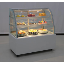 Refrigerador deslizante del refrigerador del pan de la torta de la puerta de cristal delantera
